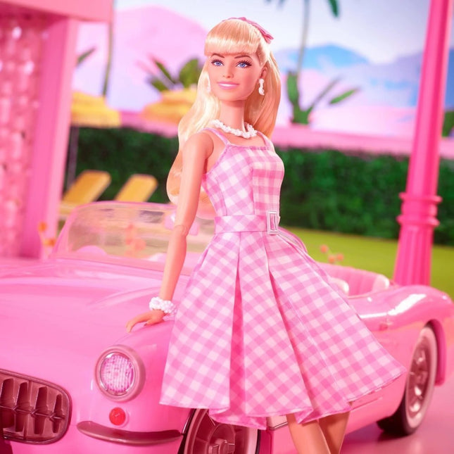 MATTEL BARBIE MOVIE PINK GINGHAM DRESS HPJ96