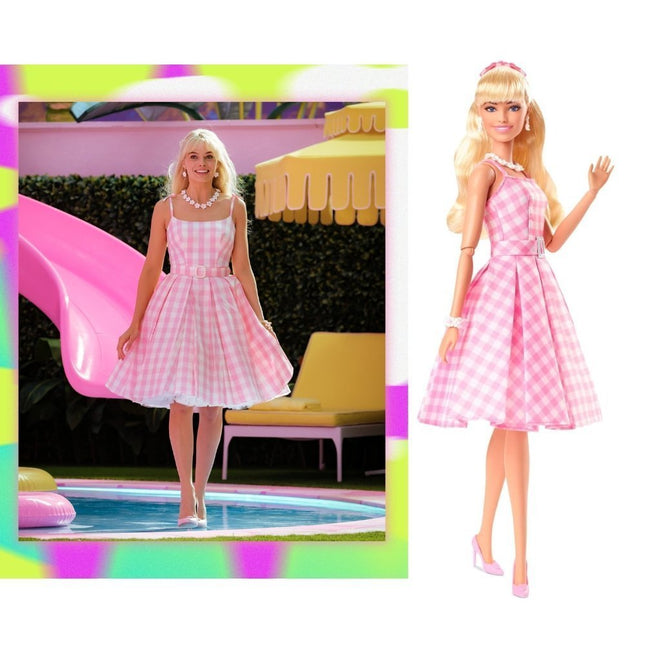 MATTEL BARBIE MOVIE PINK GINGHAM DRESS HPJ96