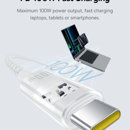 Baseus Cable USB-C to USB-C Gem Series 100W 1.0m White