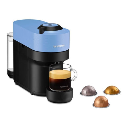 Nespresso Vertuo Pop Μηχανή Καφέ με Centrifusion™ Τεχνολογία & 6 Μεγέθη Ροφημάτων για Κάψουλες Vertuo,19bar Pacific Blue, Γαλάζιο