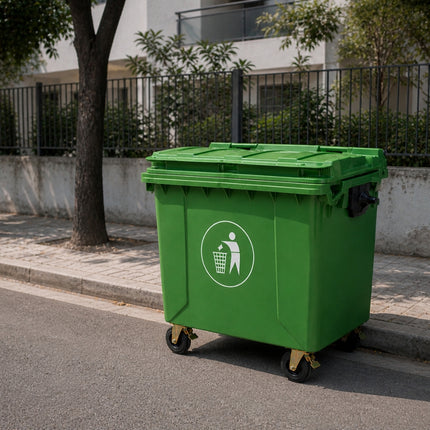Μεγάλος Πλαστικός Κάδος Απορριμάτων 660L Πράσινος