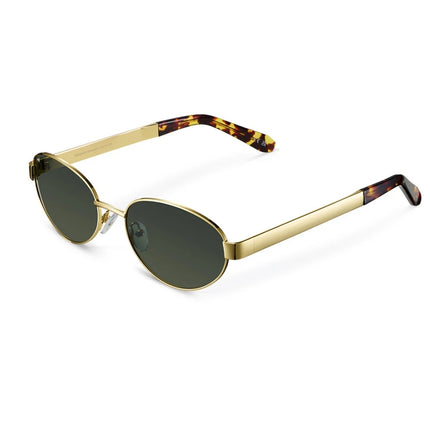 MELLER KARAM Unisex Polaroid Γυαλιά Ηλίου με Χρυσό Μεταλλικό Σκελετό και Πράσινο Φακό KAR-GOLDOLI, Gold Olive