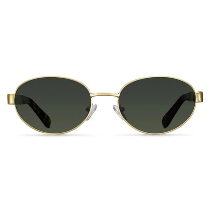 MELLER KARAM Unisex Polaroid Γυαλιά Ηλίου με Χρυσό Μεταλλικό Σκελετό και Πράσινο Φακό KAR-GOLDOLI, Gold Olive
