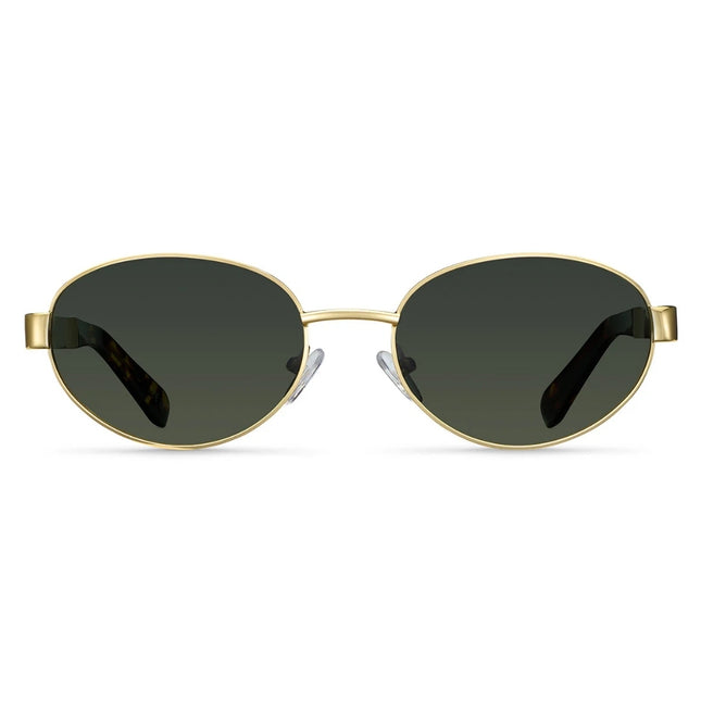 MELLER KARAM Unisex Polaroid Γυαλιά Ηλίου με Χρυσό Μεταλλικό Σκελετό και Πράσινο Φακό KAR-GOLDOLI, Gold Olive