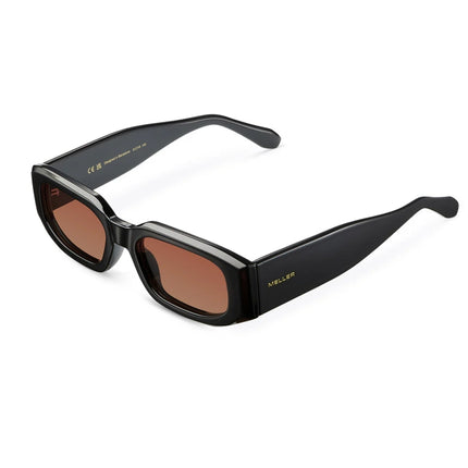 MELLER KIRA Unisex Polaroid Γυαλιά Ηλίου με Μαύρο Κοκκάλινο Σκελετό και Καφέ Φακό KIR-TUTGBROWN, Black Brown