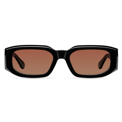 MELLER KIRA Unisex Polaroid Γυαλιά Ηλίου με Μαύρο Κοκκάλινο Σκελετό και Καφέ Φακό KIR-TUTGBROWN, Black Brown