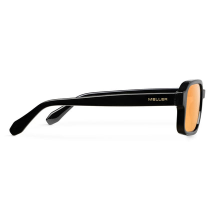 MELLER LEBO Unisex Polaroid Γυαλιά Ηλίου με Μαύρο Κοκκάλινο Σκελετό και Πορτοκαλί Φακό LB-TUTORANGE, Black Orange