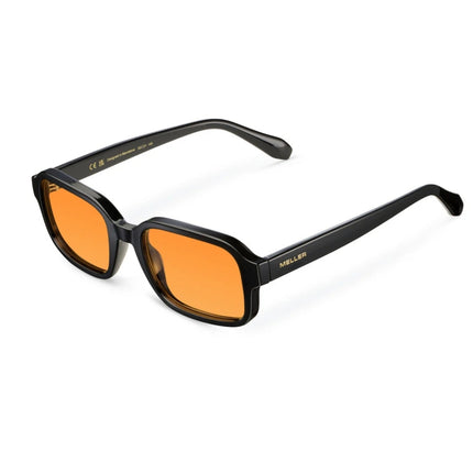 MELLER LEBO Unisex Polaroid Γυαλιά Ηλίου με Μαύρο Κοκκάλινο Σκελετό και Πορτοκαλί Φακό LB-TUTORANGE, Black Orange