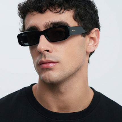 MELLER SISI Unisex Polaroid Γυαλιά Ηλίου με Μαύρο Κοκκάλινο Σκελετό και Μαύρο Φακό SIS-TUTCAR, All Black