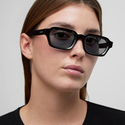 MELLER TANA Unisex Polaroid Γυαλιά Ηλίου με Μαύρο Κοκκάλινο Σκελετό και Μπλέ Φακό TAN-TUTSEA, Black Sea