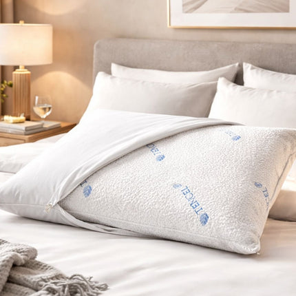 Μαξιλάρι Ύπνου Memory Foam 50x70cm με Αφρό Μνήμης & Αφαιρούμενη Βαμβακερή Επένδυση