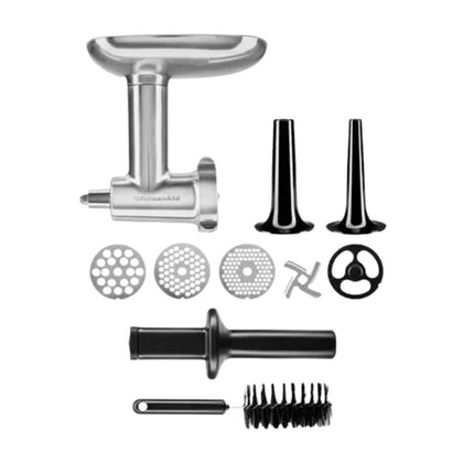 KitchenAid Μεταλλική Κρεατομηχανή και Εξάρτημα Γεμίσματος Λουκάνικων για Μίξερ 5KSMMGA Inox