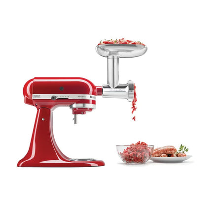 KitchenAid Μεταλλική Κρεατομηχανή και Εξάρτημα Γεμίσματος Λουκάνικων για Μίξερ 5KSMMGA Inox