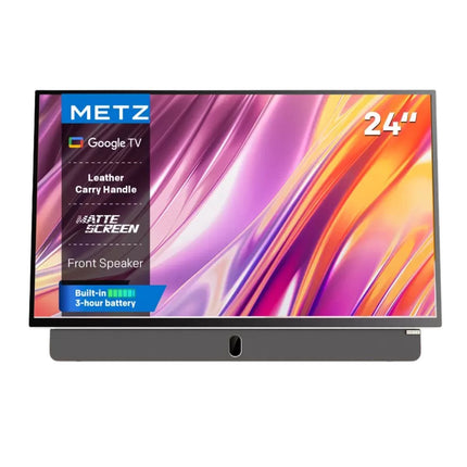 METZ Google LED Φορητή Smart Τηλεόραση 24″ Full HD με Μπαταρία & Google TV 24MPE7000Z Άσπρο/ Μαύρο