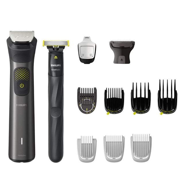PHILIPS Series 9000 All-in-One Επαναφορτιζόμενη Κουρευτική Μηχανή για Πρόσωπο, Μαλλιά & Σώμα με 13 Εργαλεία Styling,  27 Ρυθμίσης Μήκους 0,2-20 mm, Αυτοακονιζόμενες Λεπίδες, Τεχνολογία BeardSense, Αδιάβροχη & έως 120 Λεπτά Λειτουργίας MG9540/15
