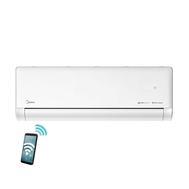 Midea Solstice Series Κλιματιστικό 9000 BTU Inverter με Wi-Fi, AI EcoMaster & Ιονιστή EZ-09RD6-I Λευκό