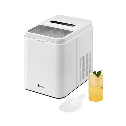 Midea Ψηφιακή Παγομηχανή 12kg/Ημέρα με Οθόνη Αφής, Αυτοκαθαρισμό & 2 Μεγέθη Πάγου MERI12BG01EU Λευκό