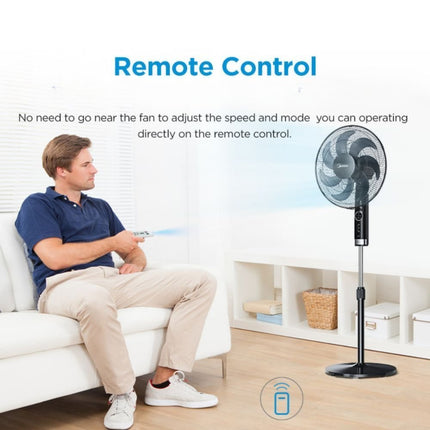 Midea Ηλεκτρικός Ανεμιστήρας Δαπέδου με Τηλεχειριστήριο, Ρυθμιζόμενο Ύψος & Χρονοδιακόπτη FS40-23MR
