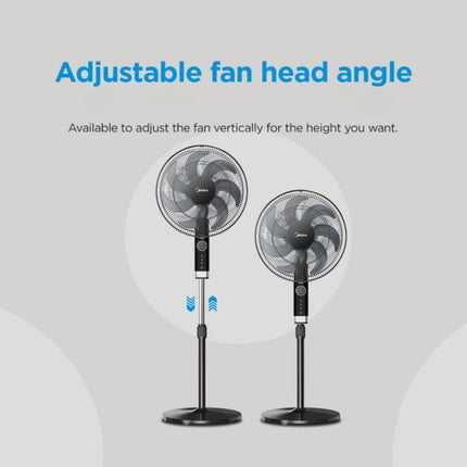 Midea Ηλεκτρικός Ανεμιστήρας Δαπέδου με Τηλεχειριστήριο, Ρυθμιζόμενο Ύψος & Χρονοδιακόπτη FS40-23MR