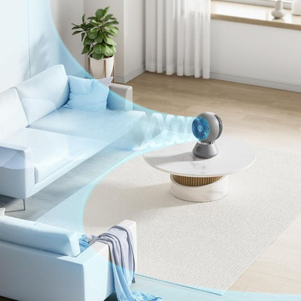 Midea Επιτραπέζιος Ανεμιστήρας με 3 Ταχύτητες, Λειτουργία Κυκλοφορίας Αέρα έως 9 Μέτρα & Τεχνολογία TurboForce FG15-24JK