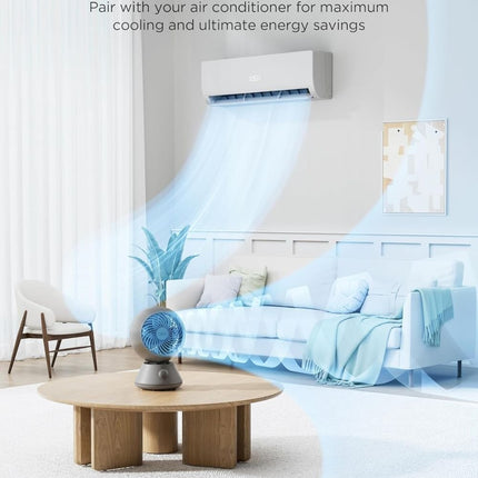 Midea Επιτραπέζιος Ανεμιστήρας με 3 Ταχύτητες, Λειτουργία Κυκλοφορίας Αέρα έως 9 Μέτρα & Τεχνολογία TurboForce FG15-24JK