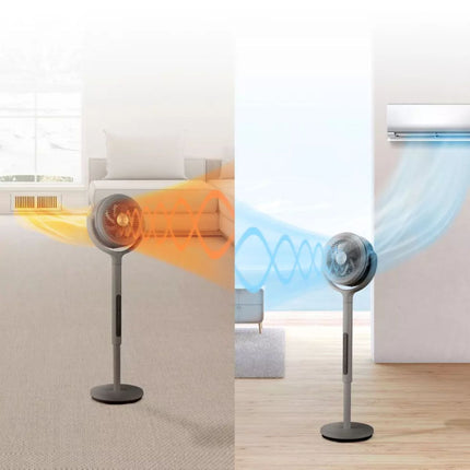 Midea Ανεμιστήρας Ορθοστάτης 30 cm με 3 Ταχύτητες, Περιστροφή, Χρονοδιακόπτη και Τηλεχειριστήριο MCF25GRB Γκρι