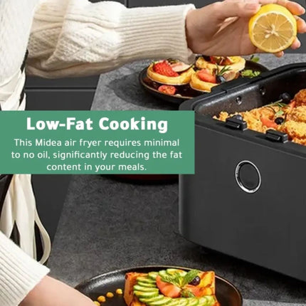 Midea Φριτέζα Αέρος με Αποσπώμενο Κάδο 7.5lt Μαύρη MF-CY75A2