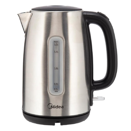 MIDEA Ηλεκτρικός Βραστήρας 1.7L 2200W Inox με Auto Shut-Off & Περιστρεφόμενη Βάση 360° MK-17S30D2