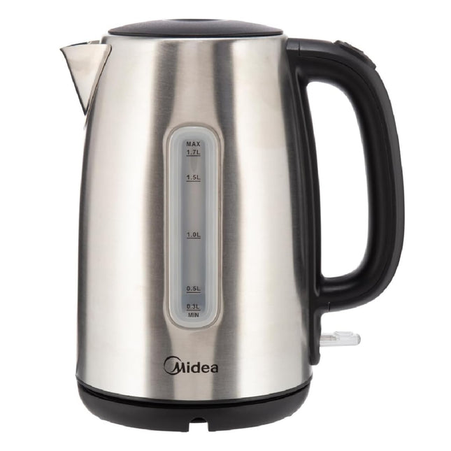 MIDEA Ηλεκτρικός Βραστήρας 1.7L 2200W Inox με Auto Shut-Off & Περιστρεφόμενη Βάση 360° MK-17S30D2