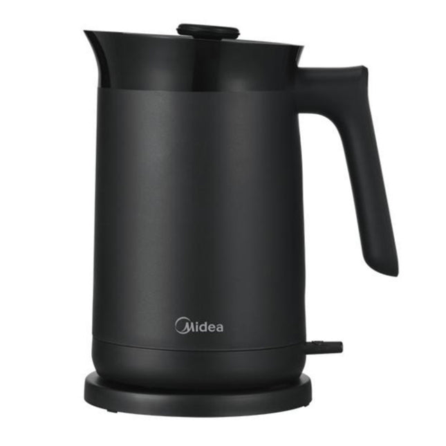 MIDEA Ηλεκτρικός Βραστήρας 1.7L, Double Wall, Cool Touch, Ανοξείδωτο Ατσάλι SUS304 MKE17D212MCK, Μαύρος