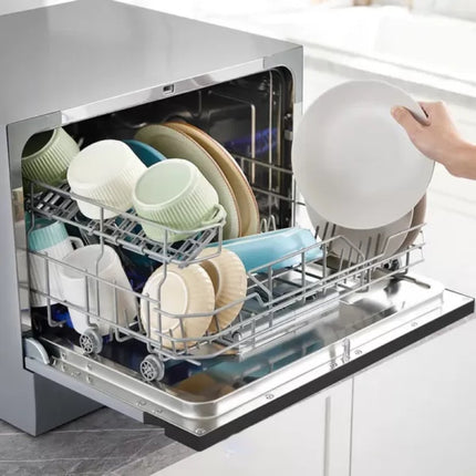 Midea Mini Compact Πλυντήριο Πιάτων 6 Σερβιτσιών με Wi-Fi, Extra Dry, Self-Clean 70°C & Ψηφιακό Panel, MTD55S400X Inox