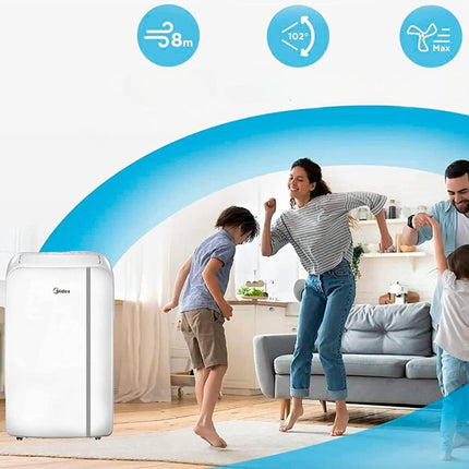 MIDEA Φορητό Κλιματιστικό 3500W με HEPA Φίλτρο, 3 Ταχύτητες & Τηλεχειριστήριο (MPPDB-13CRN7-QB6)