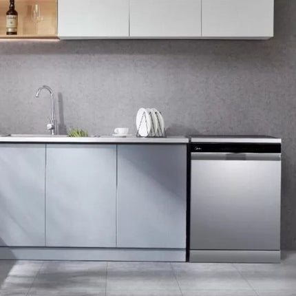 Midea Πλυντήριο Πιάτων Ελεύθερης Τοποθέτησης 60cm για 14 Σερβίτσια με AutoDoor, PowerWash & Wi-Fi, MFD60S500X-CYP Inox