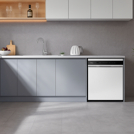 Midea Πλυντήριο Πιάτων με 9 Προγράμματα και Χωρητικότητα 14 Σετ Ενεργειακής Κλάσης D, MFD60S500 Λευκό