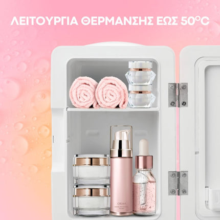 IZZY Μίνι Φορητό Ψυγείο 6L με Ψύξη & Θέρμανση και LED Καθρέφτη IZ-7218 Λευκό