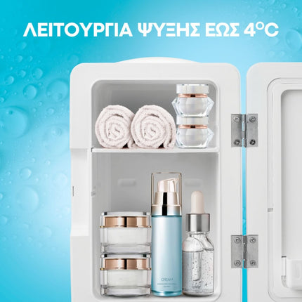 IZZY Μίνι Φορητό Ψυγείο 6L με Ψύξη & Θέρμανση και LED Καθρέφτη IZ-7218 Λευκό