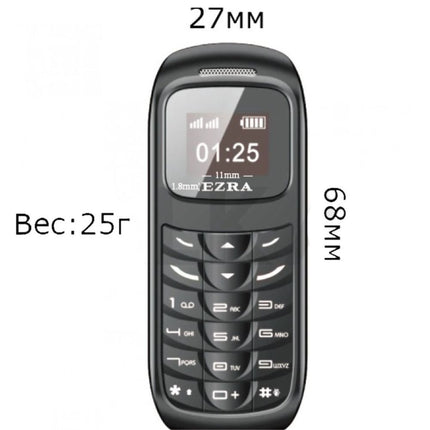 Μινι Κινητό με Κουμπιά (Αγγλικό Μενού) Ezra MC02 Dual SIM