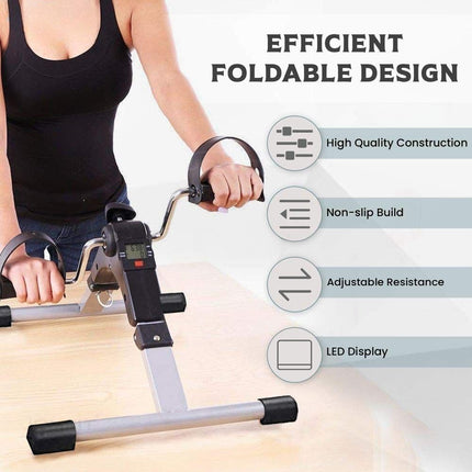 Stepper Μίνι Ποδήλατο Πεταλιέρα  για Άσκηση Χεριών και Ποδιών με Μεταβλητή Αντίσταση 25756-39