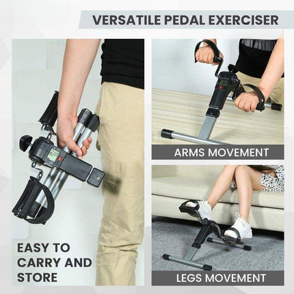 Stepper Μίνι Ποδήλατο Πεταλιέρα  για Άσκηση Χεριών και Ποδιών με Μεταβλητή Αντίσταση 25756-39
