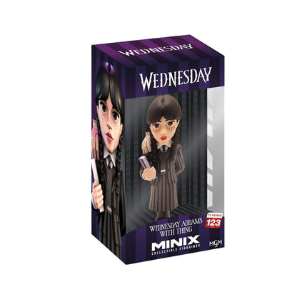 MINIX 123 Συλλεκτική Φιγούρα 12cm Wednesday Addams με Thing από τη Σειρά TV 11797 14+ Ετών Καφέ