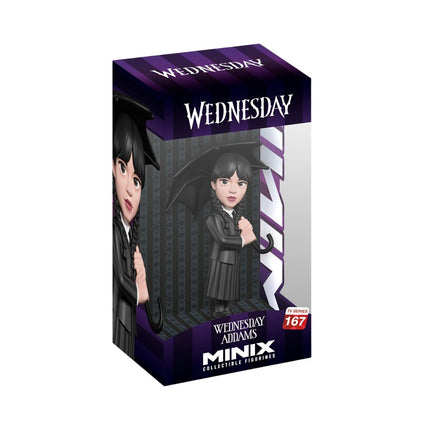 MINIX 167 Συλλεκτική Φιγούρα 12cm Wednesday με Ομπρέλα από τη Σειρά TV 20805 14+ Ετών Μαύρο