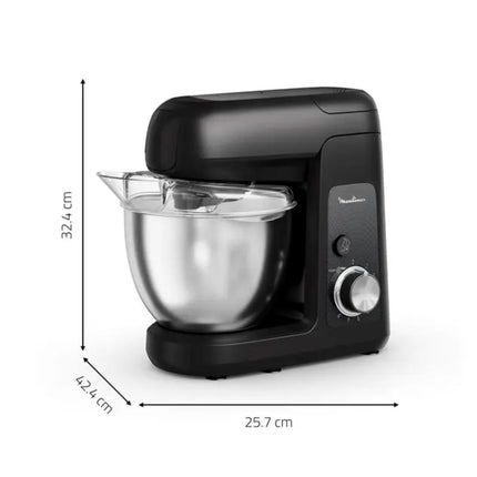 Moulinex Bake Partner Κουζινομηχανή 1100W με Ανοξείδωτο Μπολ 4,6L, 8 Ταχύτητες και Αυτόματη Ρύθμιση Ισχύος & Ταχύτητας QA525810