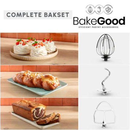 Moulinex Bake Partner Κουζινομηχανή 1100W με Ανοξείδωτο Μπολ 4,6L, 8 Ταχύτητες και Αυτόματη Ρύθμιση Ισχύος & Ταχύτητας QA525810