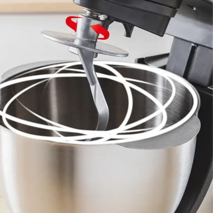 Moulinex Bake Partner Κουζινομηχανή 1100W με Ανοξείδωτο Μπολ 4,6L, 8 Ταχύτητες και Αυτόματη Ρύθμιση Ισχύος & Ταχύτητας QA525810