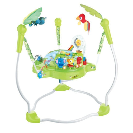 Baby Jumper Βρεφικό Τραμπολίνο Ζωολογικός Κήπος με Διαδραστικά Ζωάκια & Ρυθμιζόμενο Ύψος Πράσινο, 6+ Μηνών