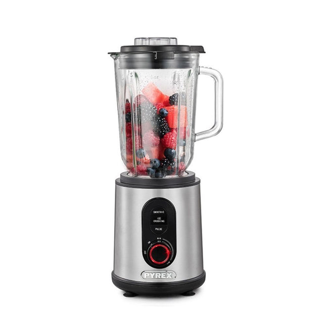 PYREX SB-870 Μπλέντερ για Smoothies με Γυάλινη Κανάτα 1.5lt 1200W Inox