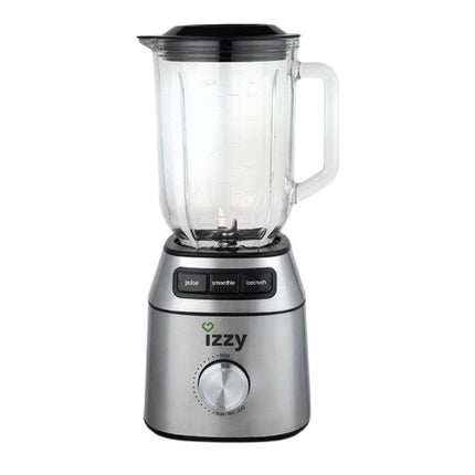 IZZY Μπλέντερ για Smoothies με Γυάλινη Κανάτα 1.5lt 700W Inox & με Μύλο Άλεσης