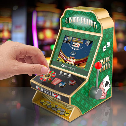 My Arcade Casino Player Φορητή Κονσόλα με 30+ Παιχνίδια Καζίνο, Οθόνη 3.5” & Μοχλό Slot Machine
