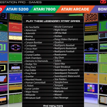 My Arcade Gamestation Pro Atari Κονσόλα TV με 200+ Παιχνίδια, 2 Ασύρματα Joysticks & RGB LED Φωτισμό