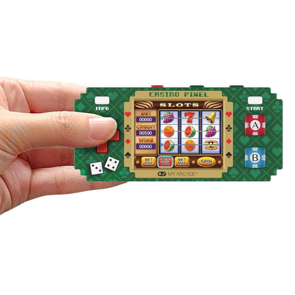 My Arcade Pixel Pocket Pro Casino Φορητή Κονσόλα με 10 Παιχνίδια Καζίνο & Μπρελόκ